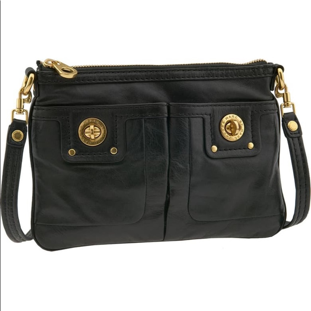 Marc Jacobs Black Leather Crossbody Bag